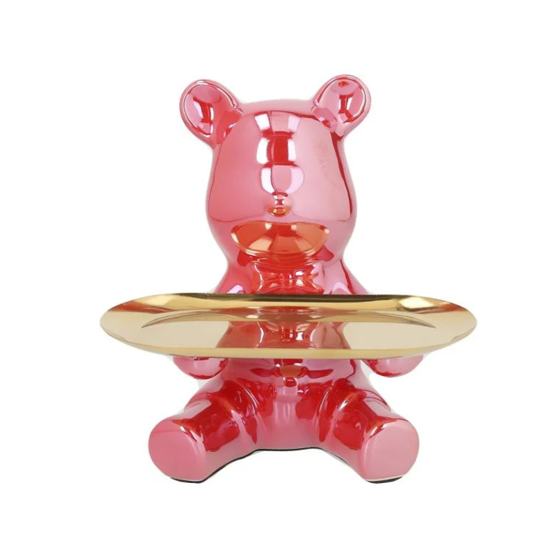 Подставка Bear с подносом Red и золотой поднос