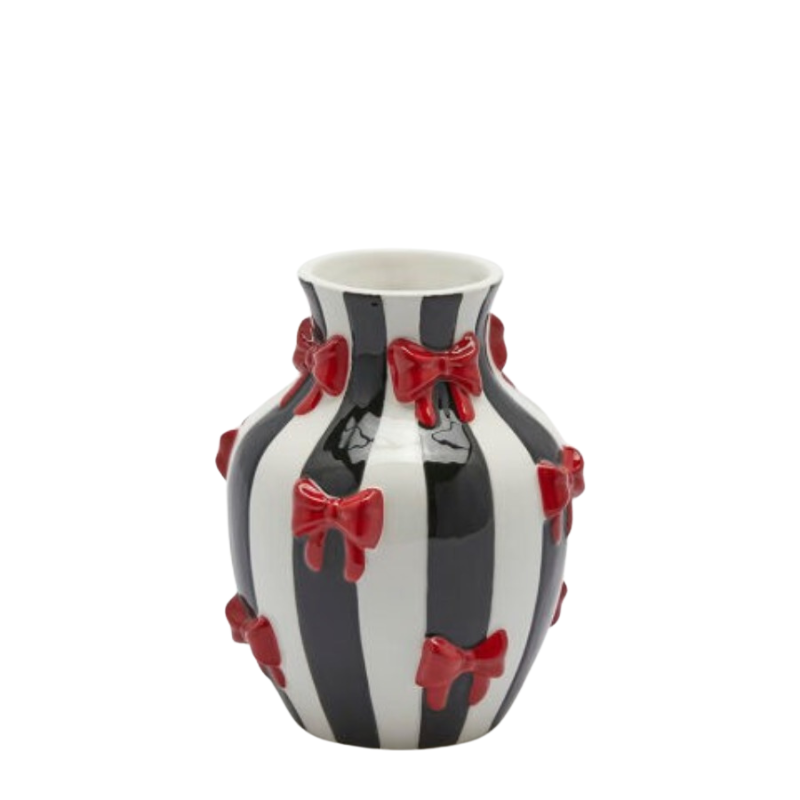 Ваза Amphora Bows Medium с красными бантиками