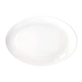 farfurie ovală 31 cm magia di natale new bone china albă
