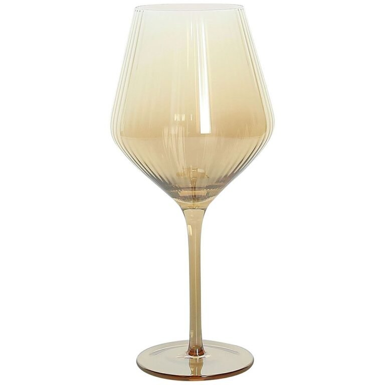 set de pahare de vin 6 bucăți sticlă galbenă topazio fume