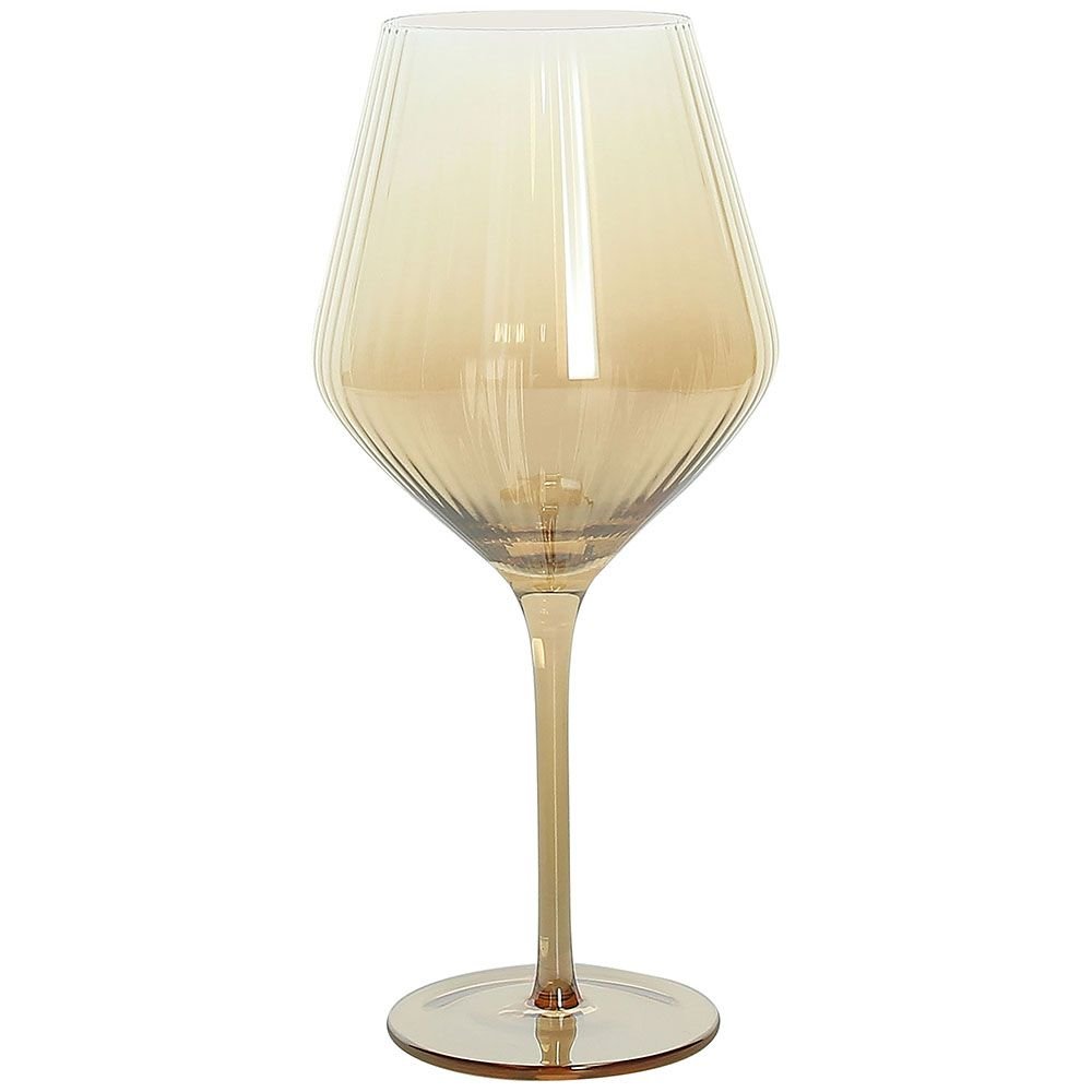 набор бокалов для вина 6 шт желтые стекло topazio fume