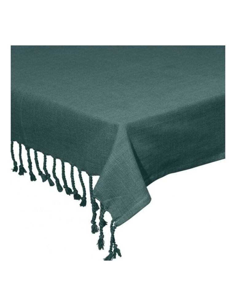 Зелёная хлопковая скатерть 150×300 см