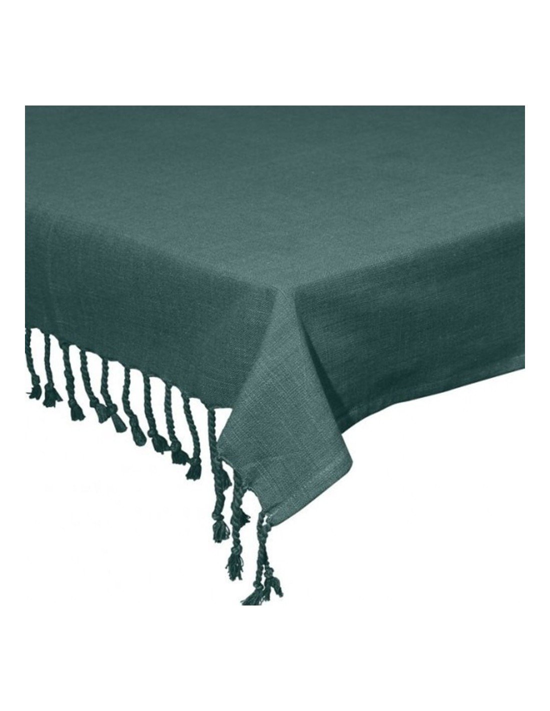 Зелёная хлопковая скатерть 150×300 см