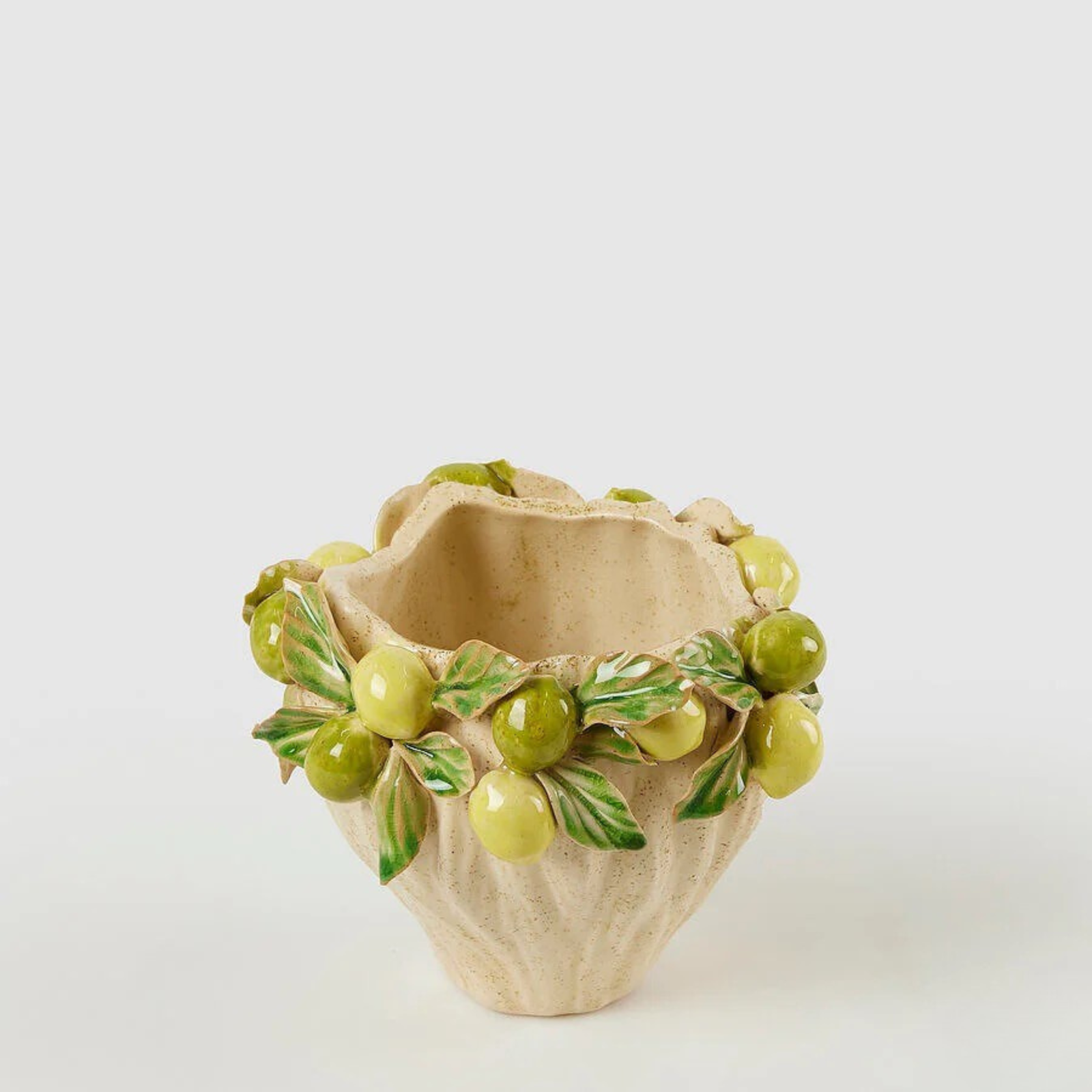 Керамическая ваза с лимонами EDG Enzo De Gasperi, 15,5 см — декоративная ваза для кухни