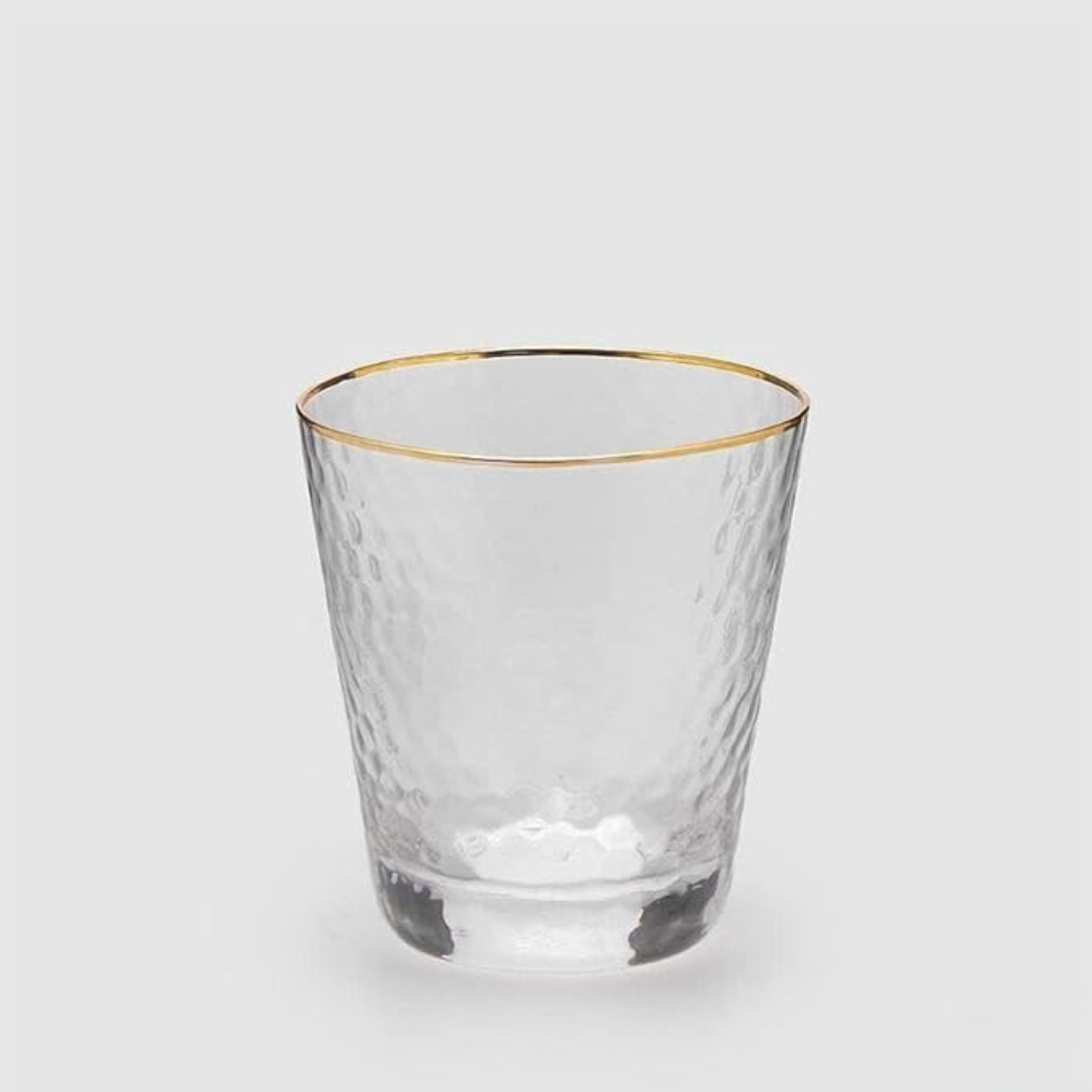 EDG Goldrim tumbler set 6 pieces 350 ml textured clear glass gold rim