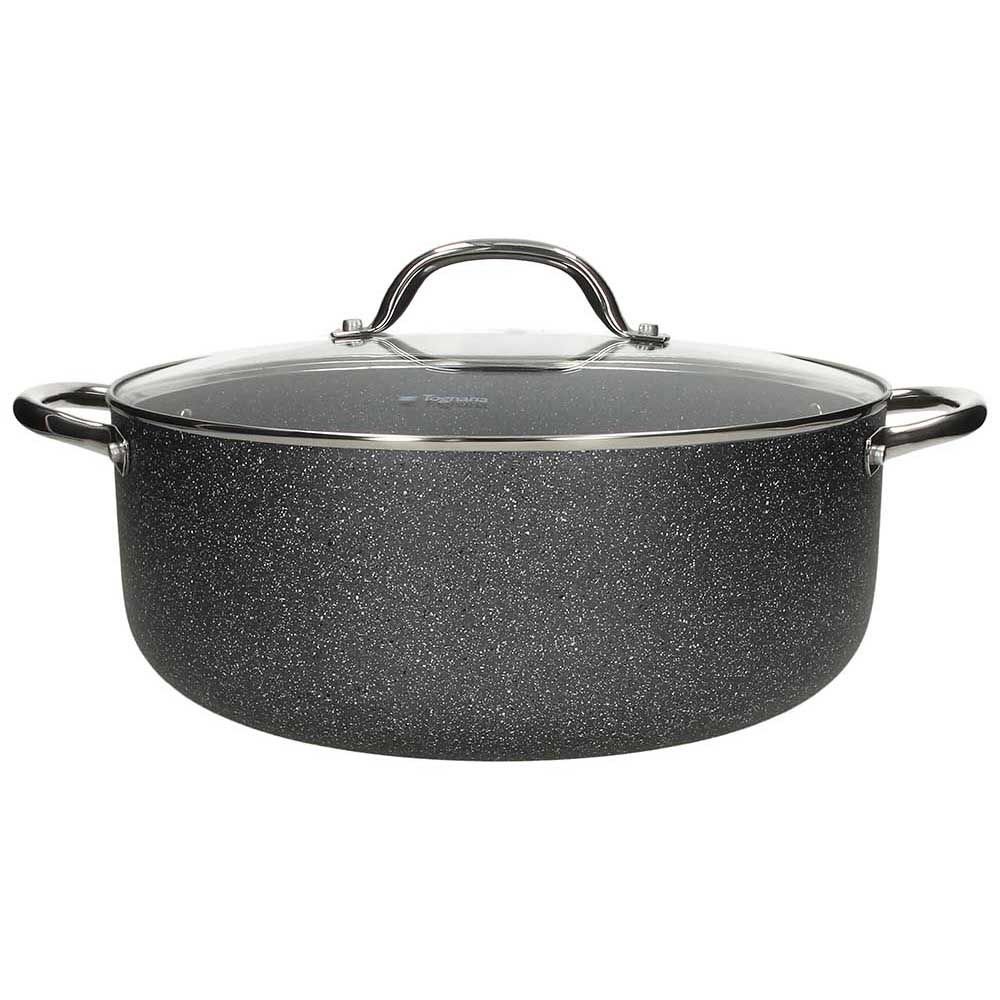 Кастрюля с двумя ручками и крышкой антипригарная