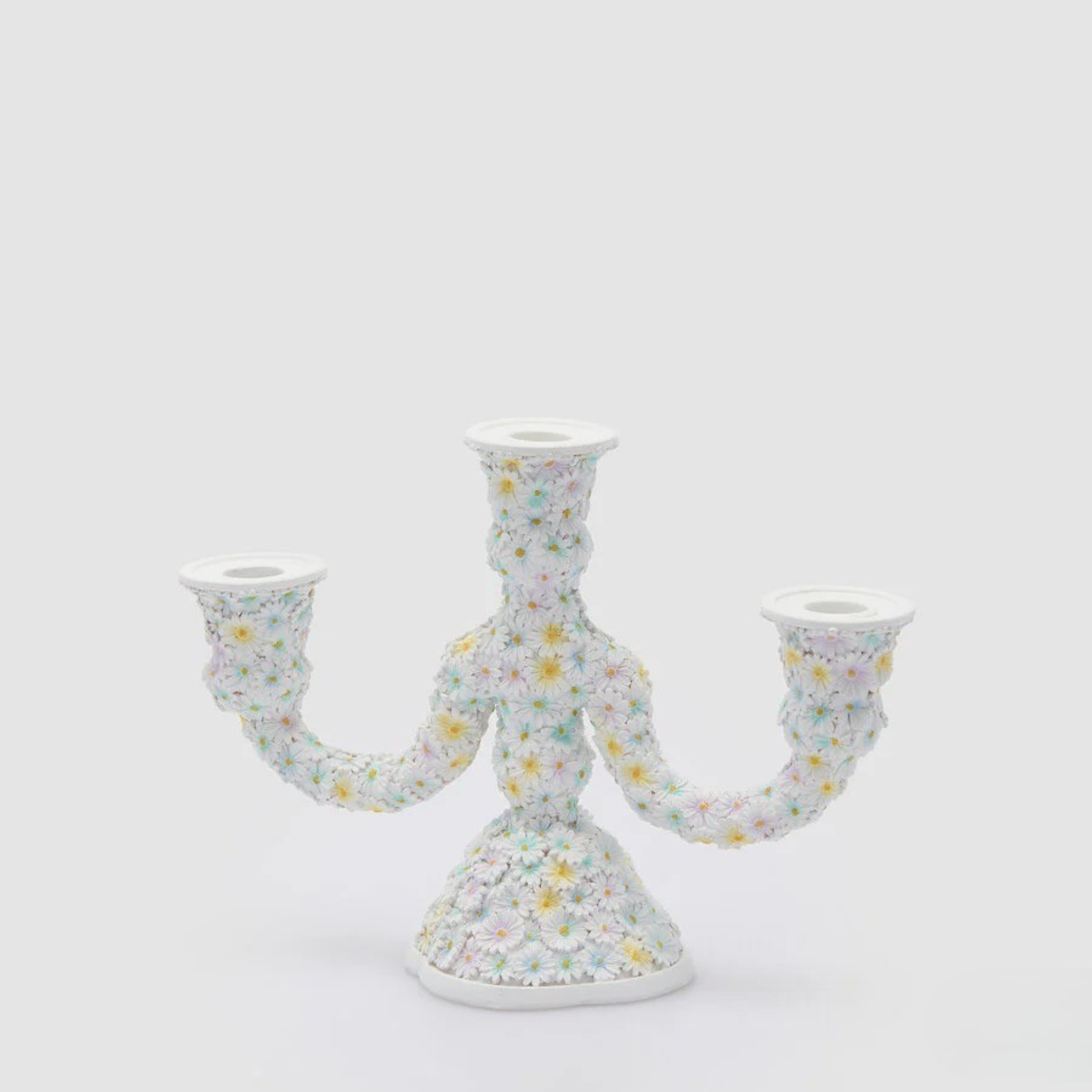 EDG Margherita plastic poliresina candelabra 3 arms 20 cm floral design