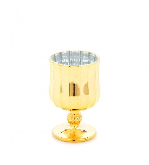 gold candle holder EDG Shine Calice 11.6 cm goblet style