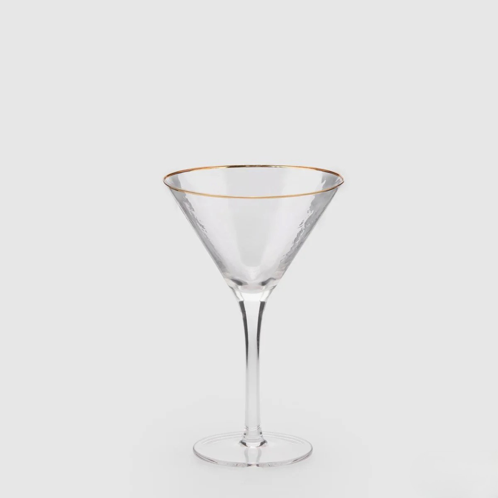 EDG Goldrim martini glass set 6 pieces transparent with goldrim