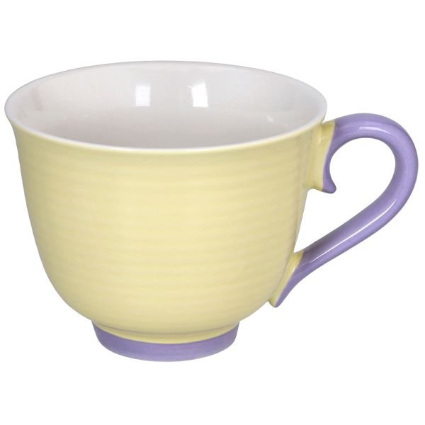 кружка 500 мл colorblock new bone china жёлтая