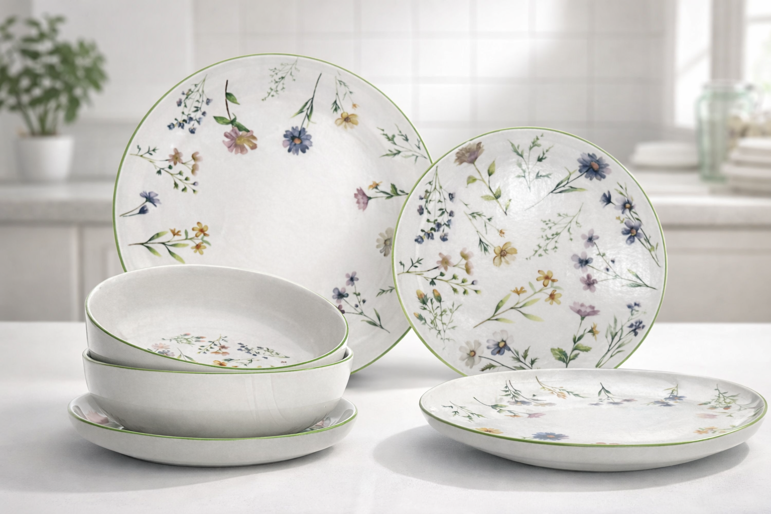 Столовый сервиз Juliette на 4 персоны с цветочным рисунком