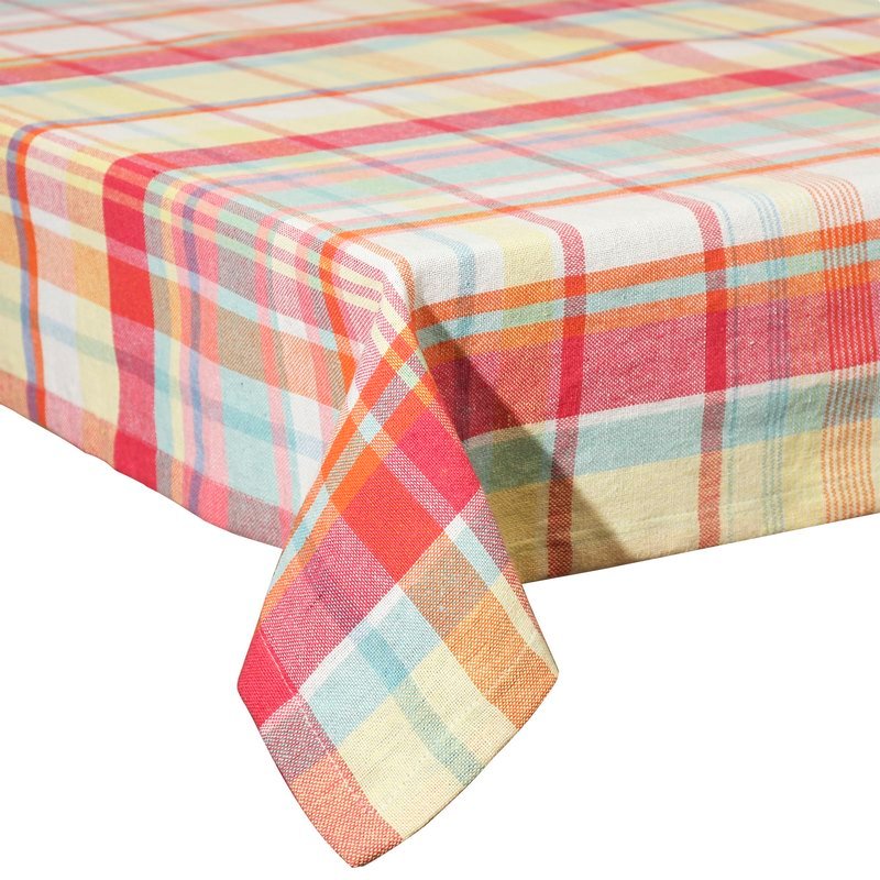 Скатерть Okuda 140×140 см в пастельную клетку